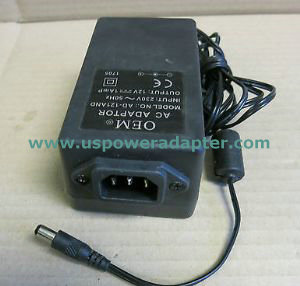 New OEM AC Power Adapter 230V 50Hz 12V DC 1AmP - AD-121AND New OEM AC Power Adapter 230V 50Hz 12V DC 1AmP - AD-121AND